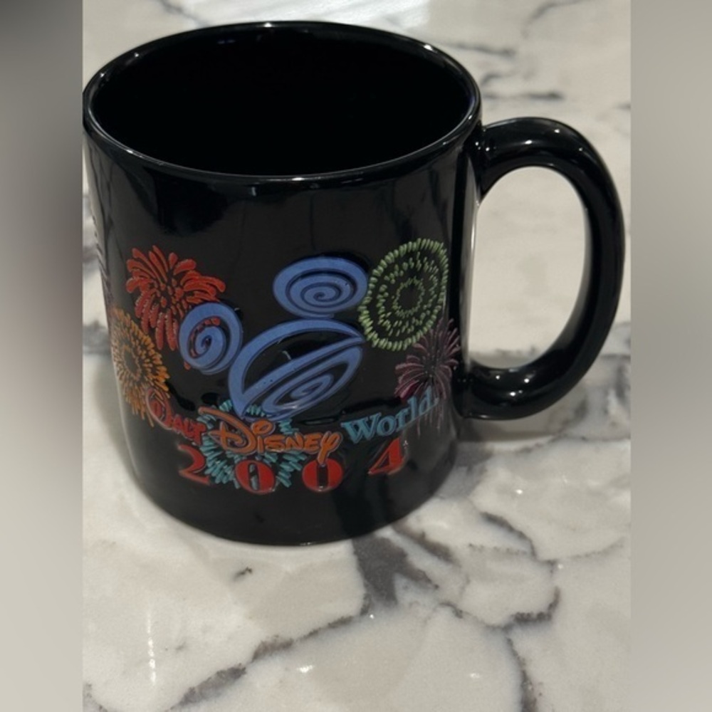 Disney Black Mug with Colorful 2004 Design